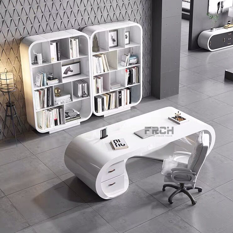 modern small home office desk with storage